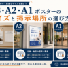 A3・A2・A1ポスターのサイズと掲示場所の選び方